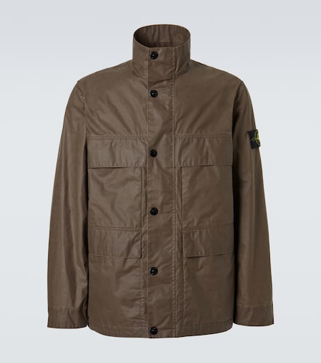 Stone Island Hooded canvas field jacket