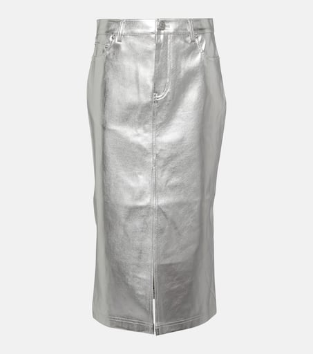 【OVERDUEFLAIR】SPANGLE MIDI SKIRT_SILVER SPANGLE MIDI SKIRT_SILVER - overdueflair