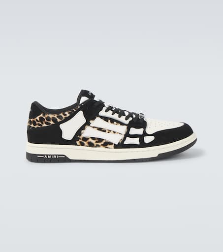 Leopard Skel Top Low leather sneakers in multicoloured
