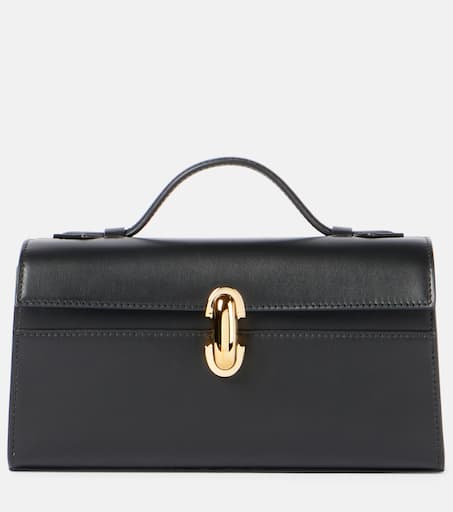 Symmetry Pochette leather tote bag in black - Savette