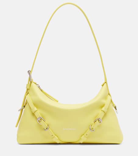 Voyou Mini leather shoulder bag in yellow - Givenchy | Mytheresa