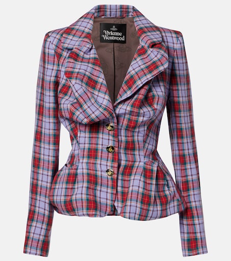 Tartan linen blazer in multicoloured - Vivienne Westwood | Mytheresa