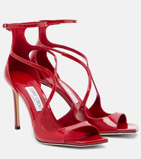 Azia 95 patent leather sandals in red - Jimmy Choo | Mytheresa