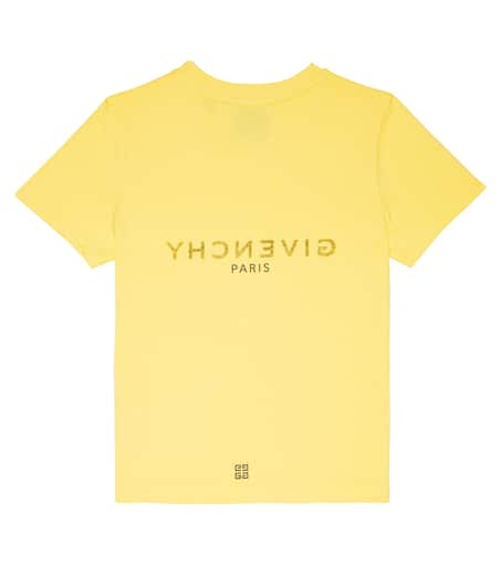 Logo cotton T shirt in yellow Givenchy Kids Mytheresa
