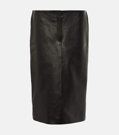 Leather midi skirt in black - Magda Butrym | Mytheresa