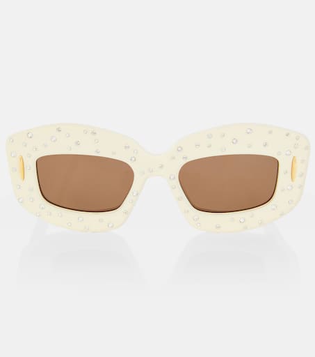 Screen embellished square sunglasses in multicoloured