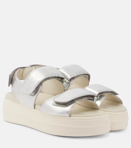 サンダル・ミュール HOGAN SS24 Leather sandal with midsole (HXW6440FJ20LE9B999) Hogan H644 Leather Sandals | Neutrals | FARFETCH