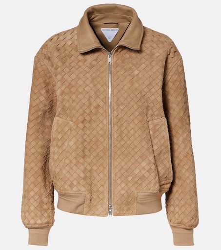 Intrecciato suede jacket in beige - Bottega Veneta | Mytheresa