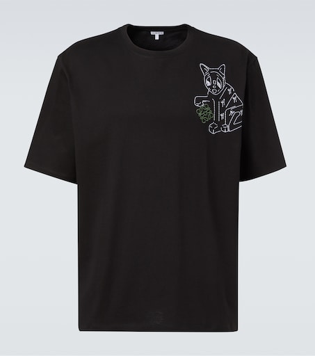 Loewe x Louis Wain embroidered cotton jersey T-shirt