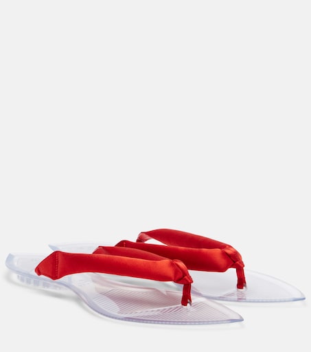 Alaïa Invisible satin thong sandals - Women's Shoes