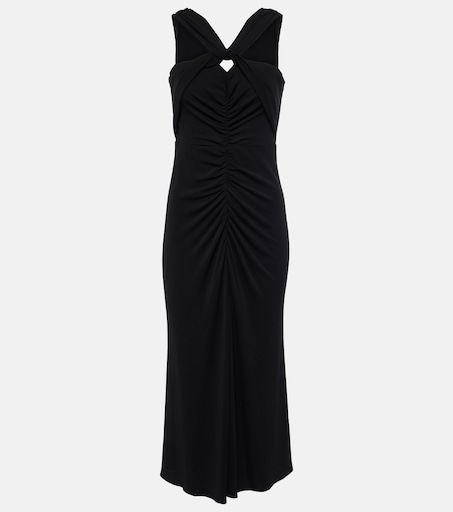 Neely halterneck jersey midi dress in black - Diane Von