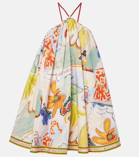 La Charrasca printed cotton minidress in multicoloured - Alemais | Mytheresa