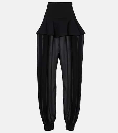 パンツ ALAIA LIGHT GREY PEPLUM TROUSERS Alaïa Light grey Peplum trousers | TheDoubleF