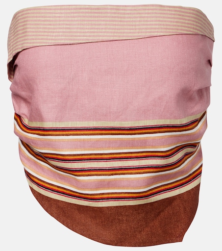 Faithfull Top Ebbe Aus Leinen Pink — Dua Lipa honeymoon beach edit