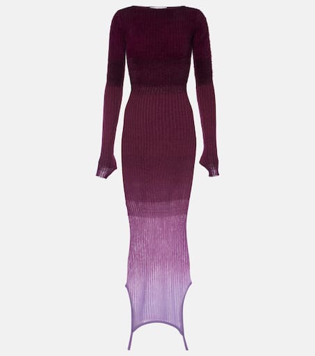 ワンピースその他 The Attico Purple/burgundy rib dress in nylon blend P00960294.jpg