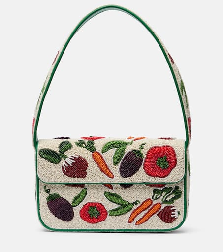 Sac Tommy Small en cuir à perles en rouge – Staud | Mytheresa