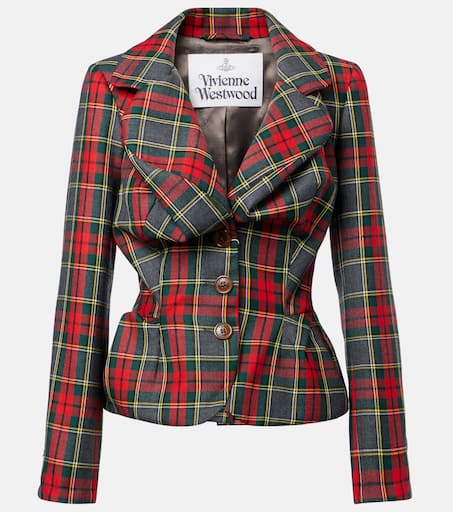 【送料&関税込】Vivienne Westwood Checked Wood Jacket Vivienne Westwood Red Label Tartan Check Love Jacket Green 1