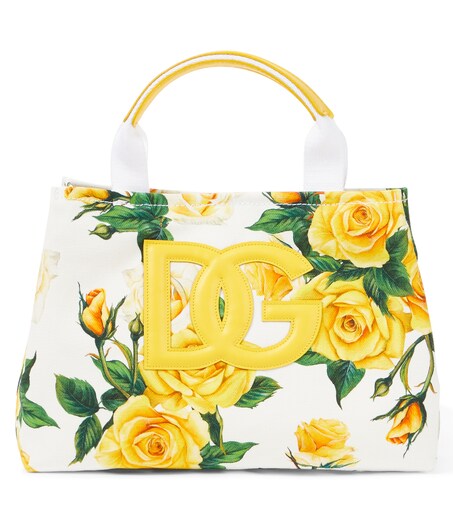 Bedruckte Tasche DG aus Canvas in Gelb - Dolce Gabbana Kids 