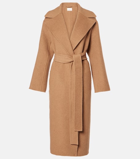 Malika wool wrap coat in brown - The Row | Mytheresa