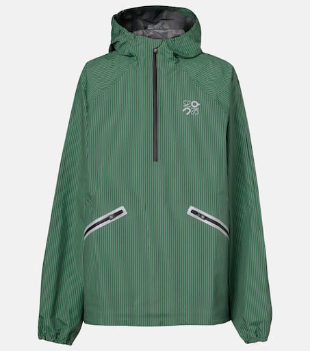 LOEWE × On　Storm Jacket x On Storm striped half-zip jacket in green - Loewe | Mytheresa