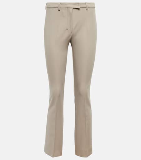 Fatina mid-rise cropped pants in brown - S Max Mara | Mytheresa