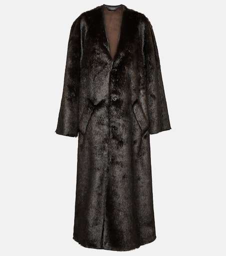 Faux fur coat in brown - Balenciaga | Mytheresa