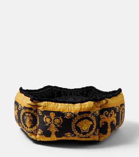 I ♡ Baroque Small cotton dog bed in black - Versace Home | Mytheresa