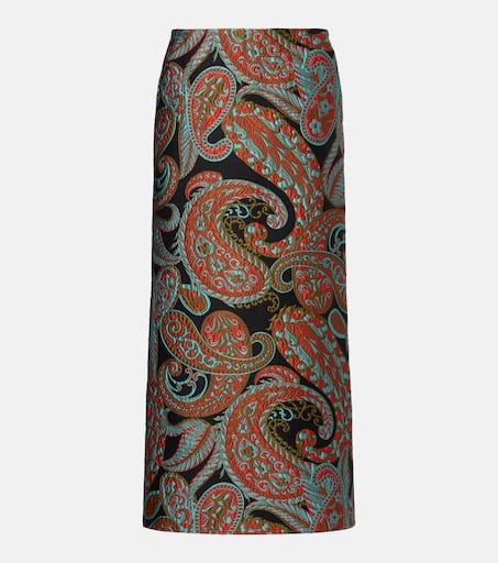 【関税&送料込】Etro Long Skirt ETRO Tiered printed cotton maxi skirt | NET-A-PORTER