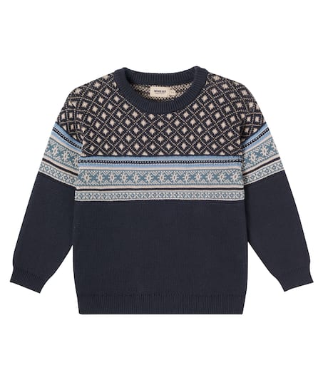 Julius cotton jacquard sweater in blue - Wheat | Mytheresa