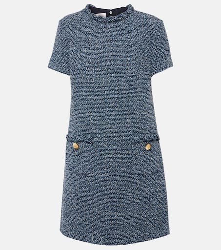 Tweed denim minidress in blue - Valentino | Mytheresa