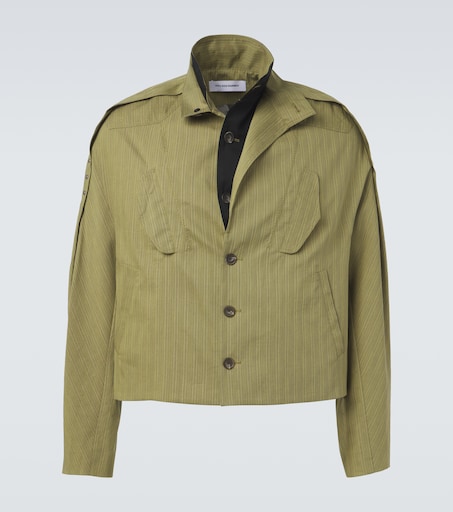 Egreta stiped cotton-blend jacket