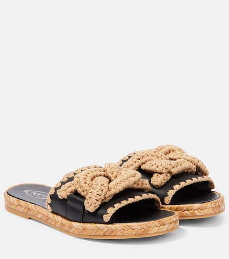 ＊TOD'S＊Laser-cut leather slides Tod's Tod's Laser-Cut Open-Toe Sandals - Shoes - Compare