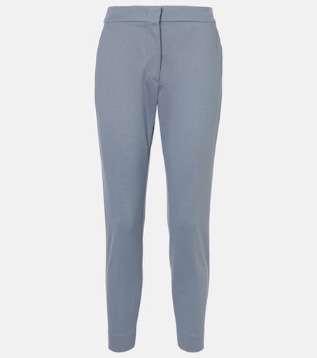 Pegno jersey cropped pants in grey - Max Mara | Mytheresa