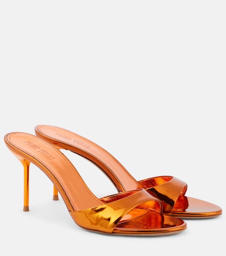 LIDIA MULE 70 レザーHEEL SANDALS Paris Texas Lidia 70MM Patent Leather Mules | Saks Fifth Avenue