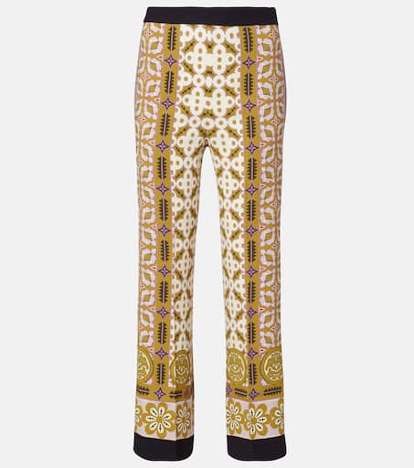 Printed straight pants in multicoloured - La Double J