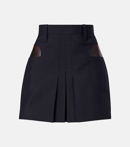 【関税&送料込】Prada Midnight Blue Mohair Blend Mini Skirt Prada Midnight Blue Mohair Blend Mini Skirt | italist