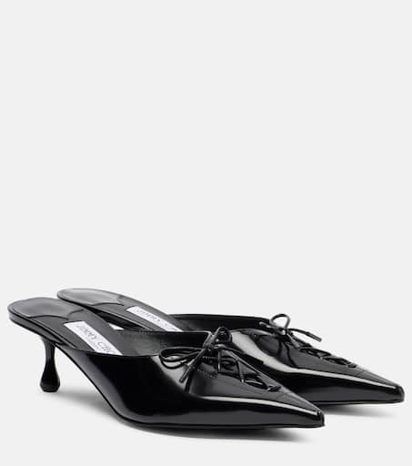 サンダル・ミュール JIMMY CHOO SCARLETT 50 LEATHER MULES スカーレット ミュール 50 |シルバー レザー ミュール | ジミー