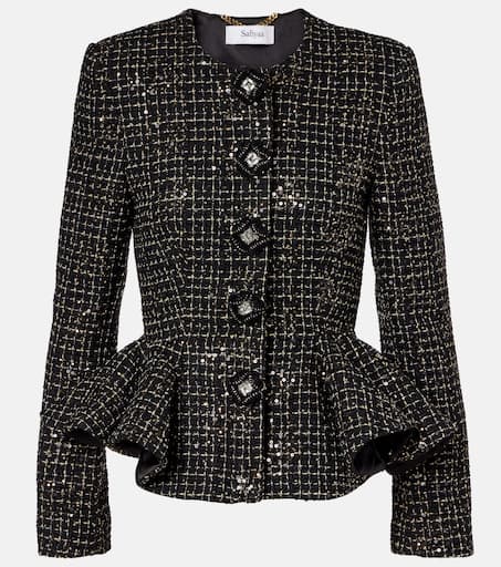 シェリエGlitter tweed jacket Black美品 Sequin Tweed Jacket – Miss Scarlett Boutique