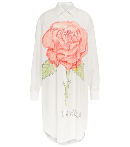 【送料&関税込】Marni Rose Print Shirt Dress Marni Rose-Print Bustier Ankle Dress | Neiman Marcus