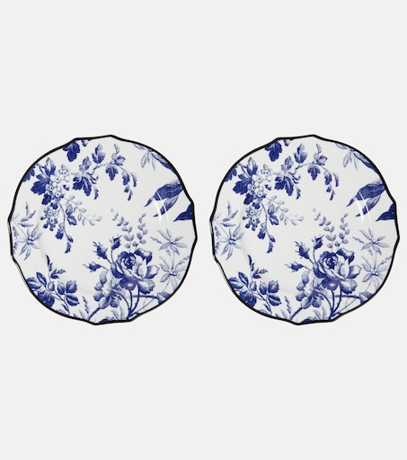Herbarium set of 2 dessert plates in blue - Gucci | Mytheresa