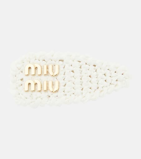 ヘアアクセサリー MiuMiu FW25 Miu Miu Crochet Hair Clip (5IF092 2CWI F04GC) MIU MIU CROCHET HAIR CLIP (MiuMiu/ヘアアクセサリー
