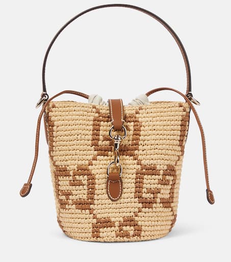 ショルダーバッグ・ポシェット GUCCI TWO-TONE RAFFIA MINI GUCCI SUMMER BUCKET BAG Two-tone raffia mini Gucci Summer bucket bag – G&B