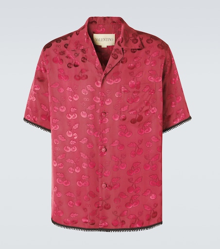 Valentino Cherryfic jacquard bowling shirt