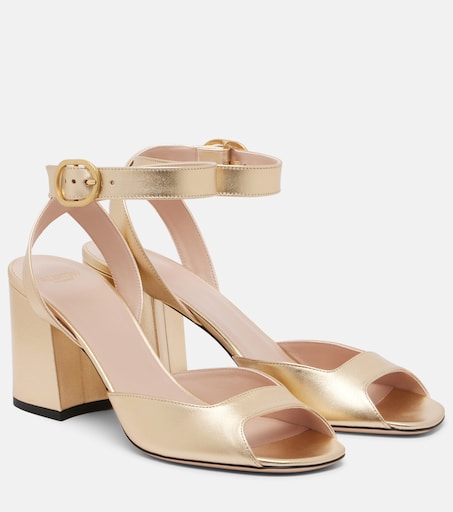 Fawcette metallic leather sandals in gold - Valentino Garavani