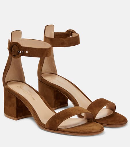Gianvito Rossi / Versilia 60 サンダル Versilia 60 suede sandals in black - Gianvito Rossi | Mytheresa