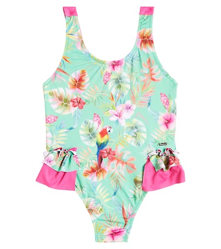 Ruffled floral swimsuit in multicoloured - Patachou | Mytheresa