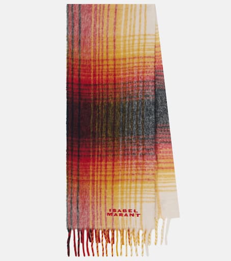 【Isabel Marant】 Firnyチェックウールブレンドスカーフ P00930567.jpg