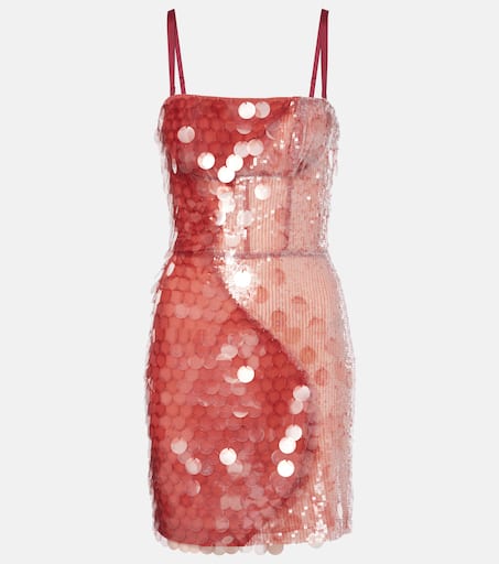 Sequined corset dress in red - Nensi Dojaka | Mytheresa