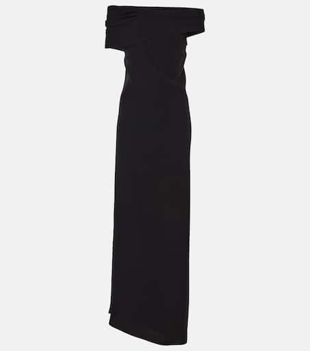 Nassau silk crêpe gown in black - The Row | Mytheresa