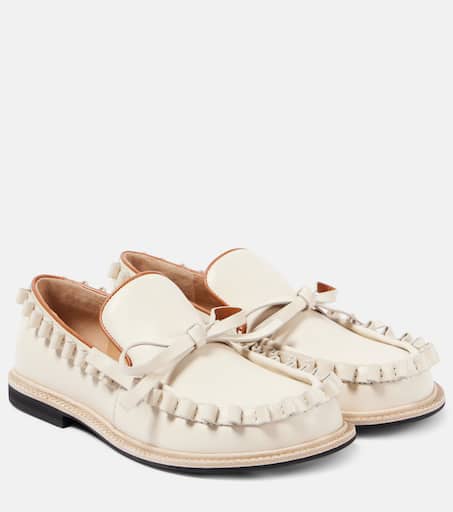 ローファー・オックスフォード JW ANDERSON Women Laced up Shoes ANW42223A19546101 Beige JW Anderson embroidered-logo lace-up Shoes | Neutrals